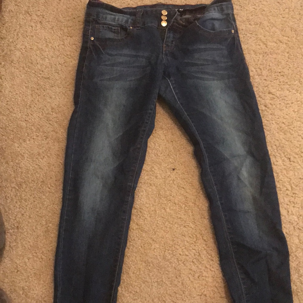 Dark blue jeans